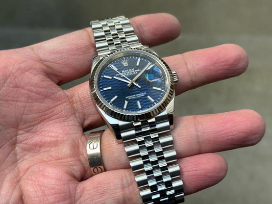 Role_x Datejust Silver Blue Dial Metal Watch Virat Kohli (with og box)