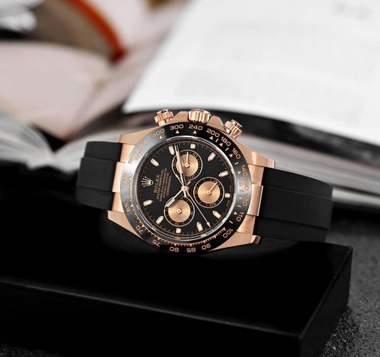 Role_x Chronograph Daytona Rosegold with fiber belt (with og box)