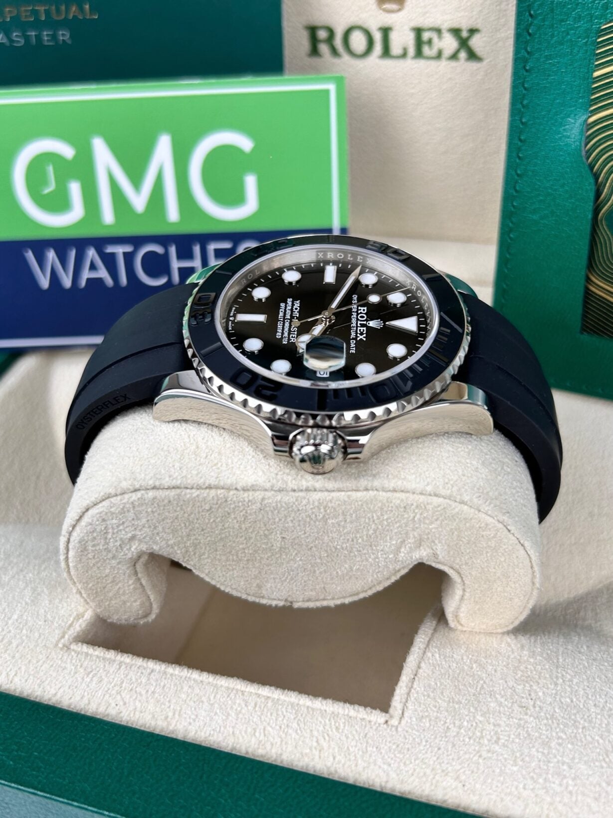 Role_x Yacht master Silicon band Silver black Virat kholi watch (with og box)