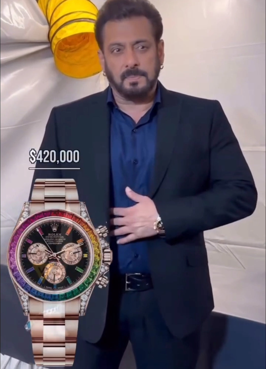 Role_x Daytona Rainbow Rosegold Gold Diamond Watch (with og box)