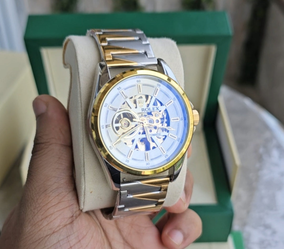 Role_x Dualtone Automatic Open Back Metal Watch