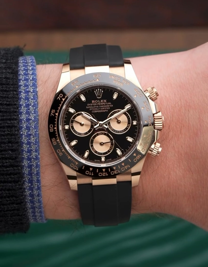 Role_x Chronograph Daytona Rosegold with fiber belt (with og box)